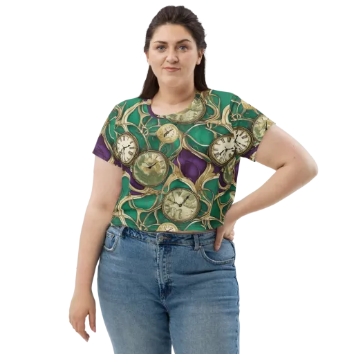 Horological Garden on a Crop Tee
