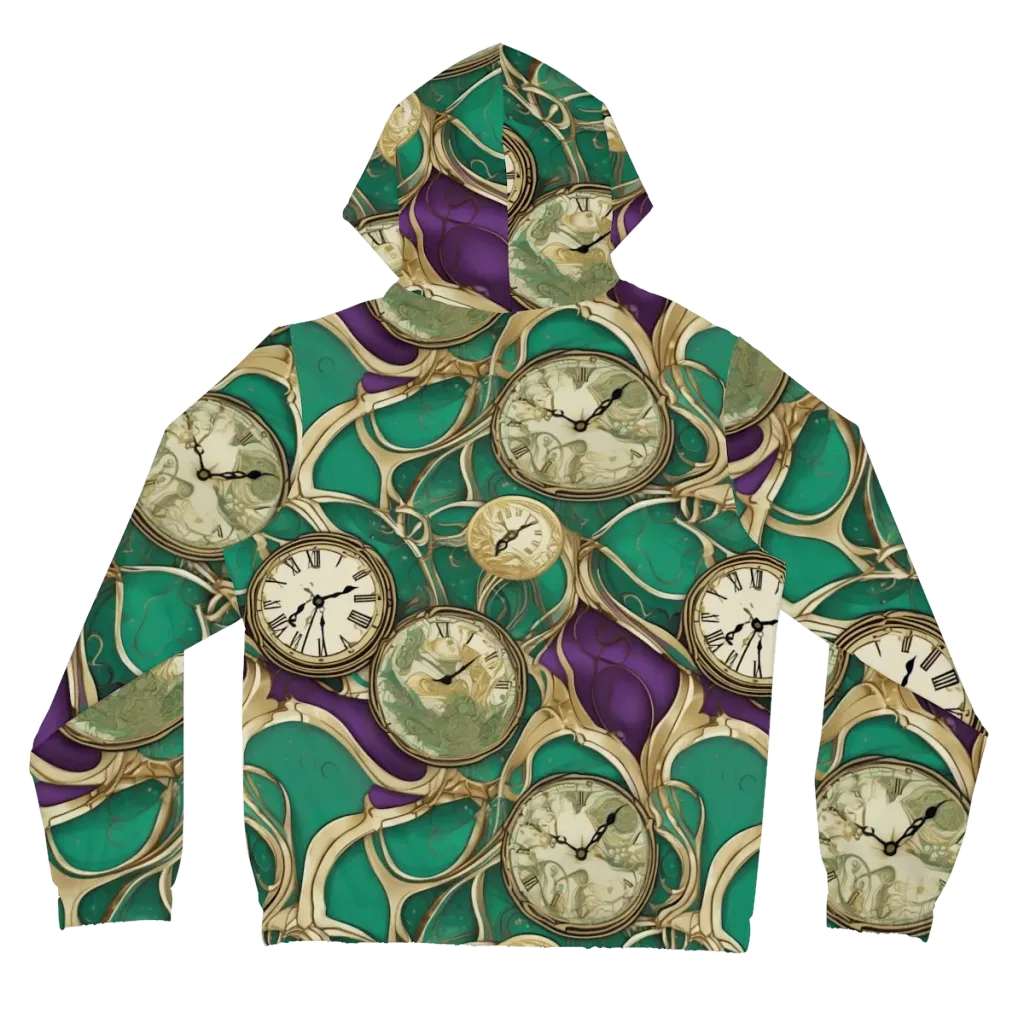 Horological Garden on Women's Full-Zip Hoodie — Back