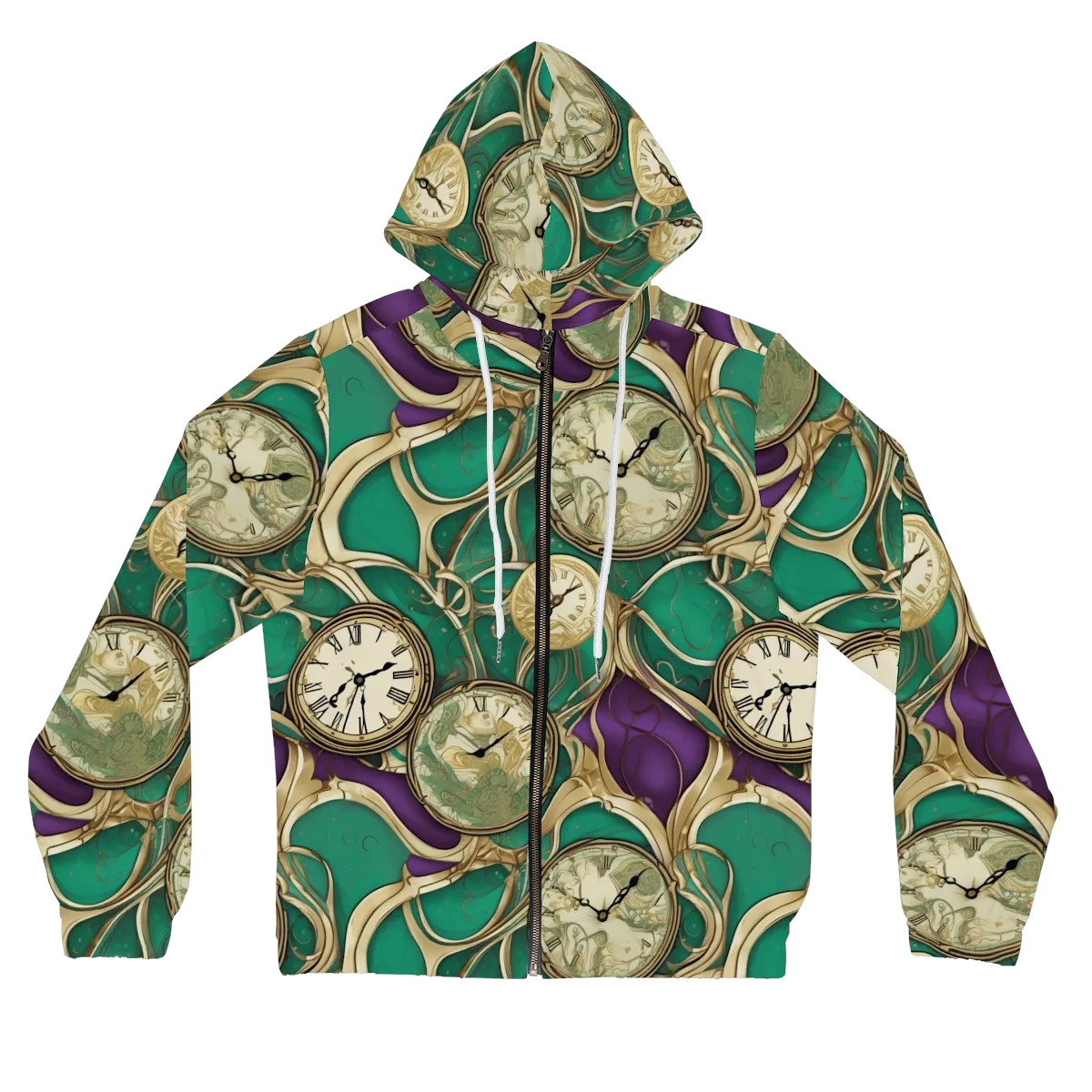 Horological Garden on Women's Full-Zip Hoodie — Front