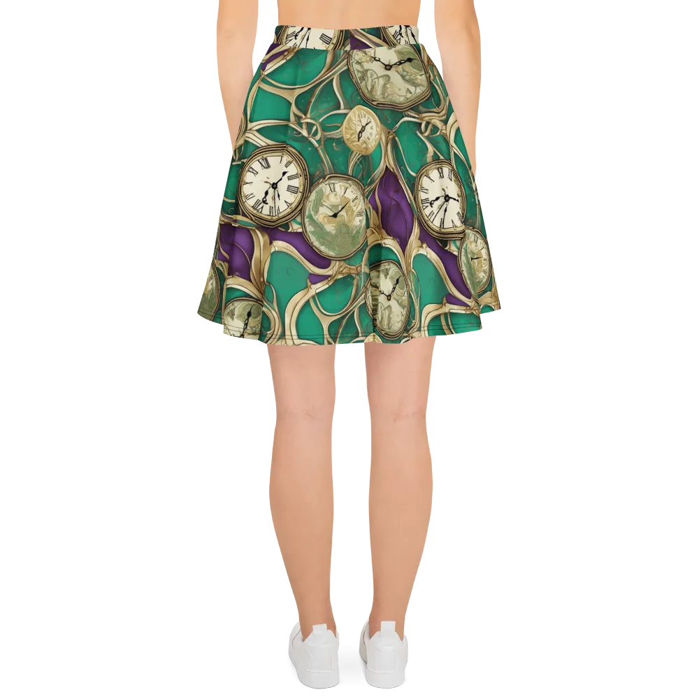 Horological Garden on Skater Skirt — Back
