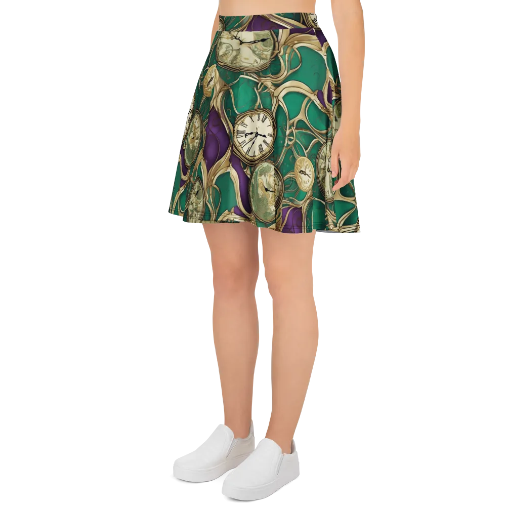 Horological Garden on Skater Skirt — Left