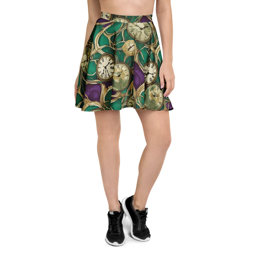 Horological Garden on Skater Skirt — Front