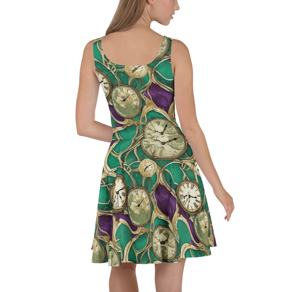 Horological Garden on Skater Dress — Back