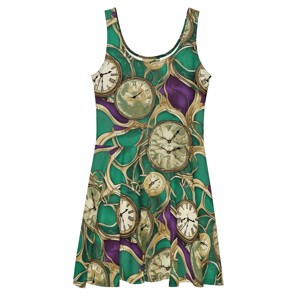 Horological Garden on Skater Dress — Front