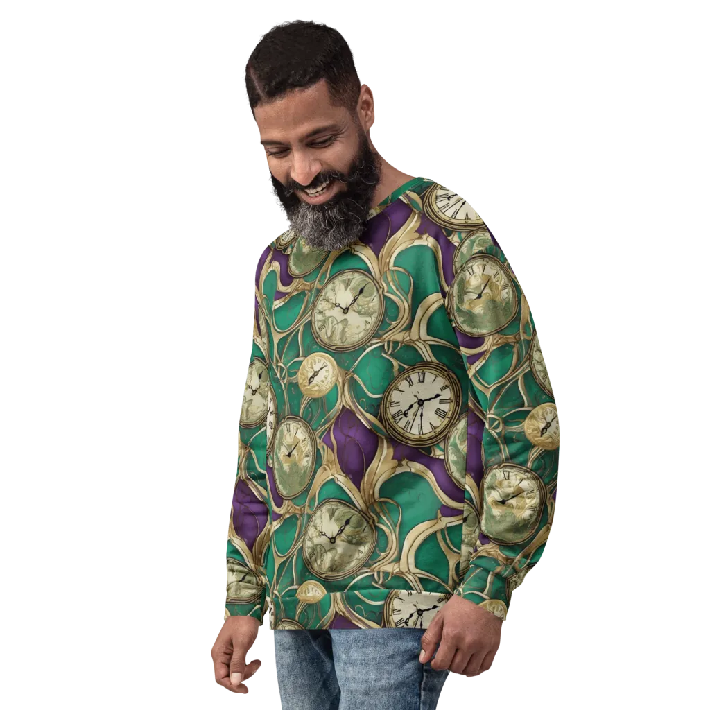 Horological Garden on Sweatshirt — Left Front
