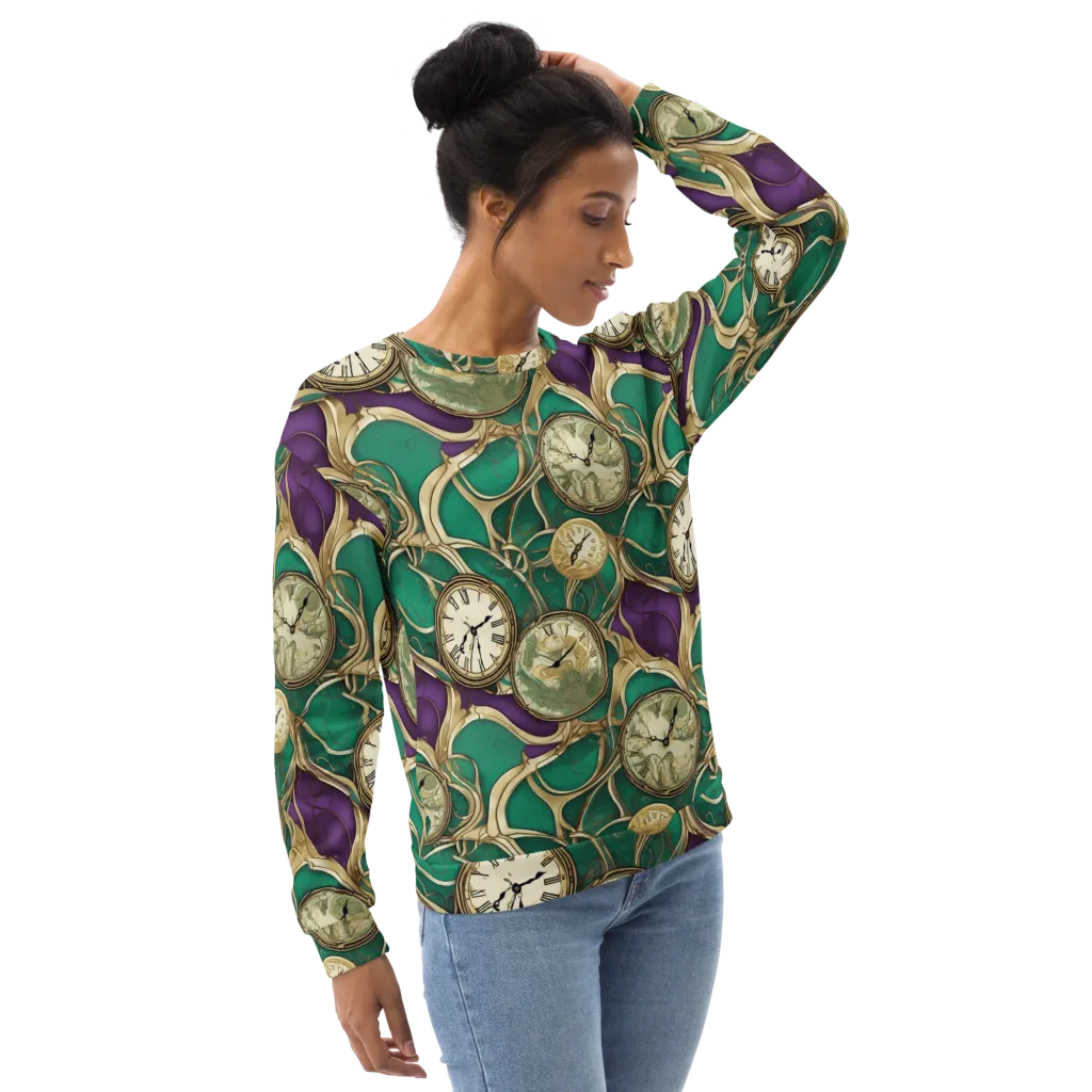 Horological Garden on Sweatshirt — Right Front