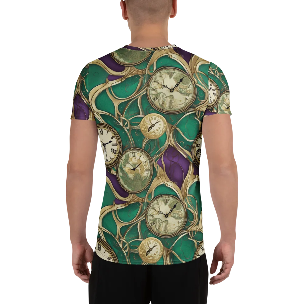 Horological Garden on Men's Athletic T-Shirt — Back