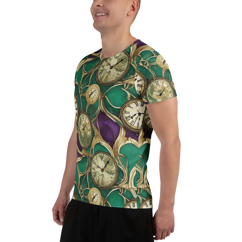 Horological Garden on Men's Athletic T-Shirt — Left