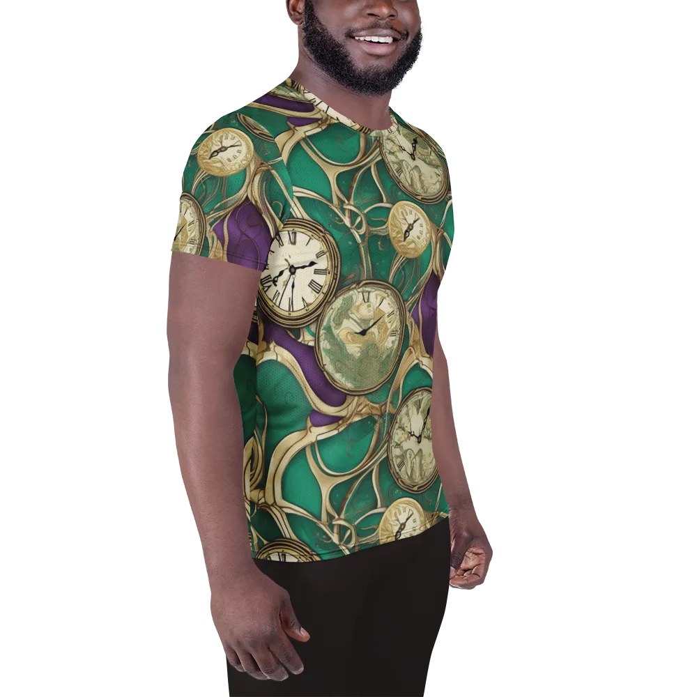 Horological Garden on Men's Athletic T-Shirt — Right