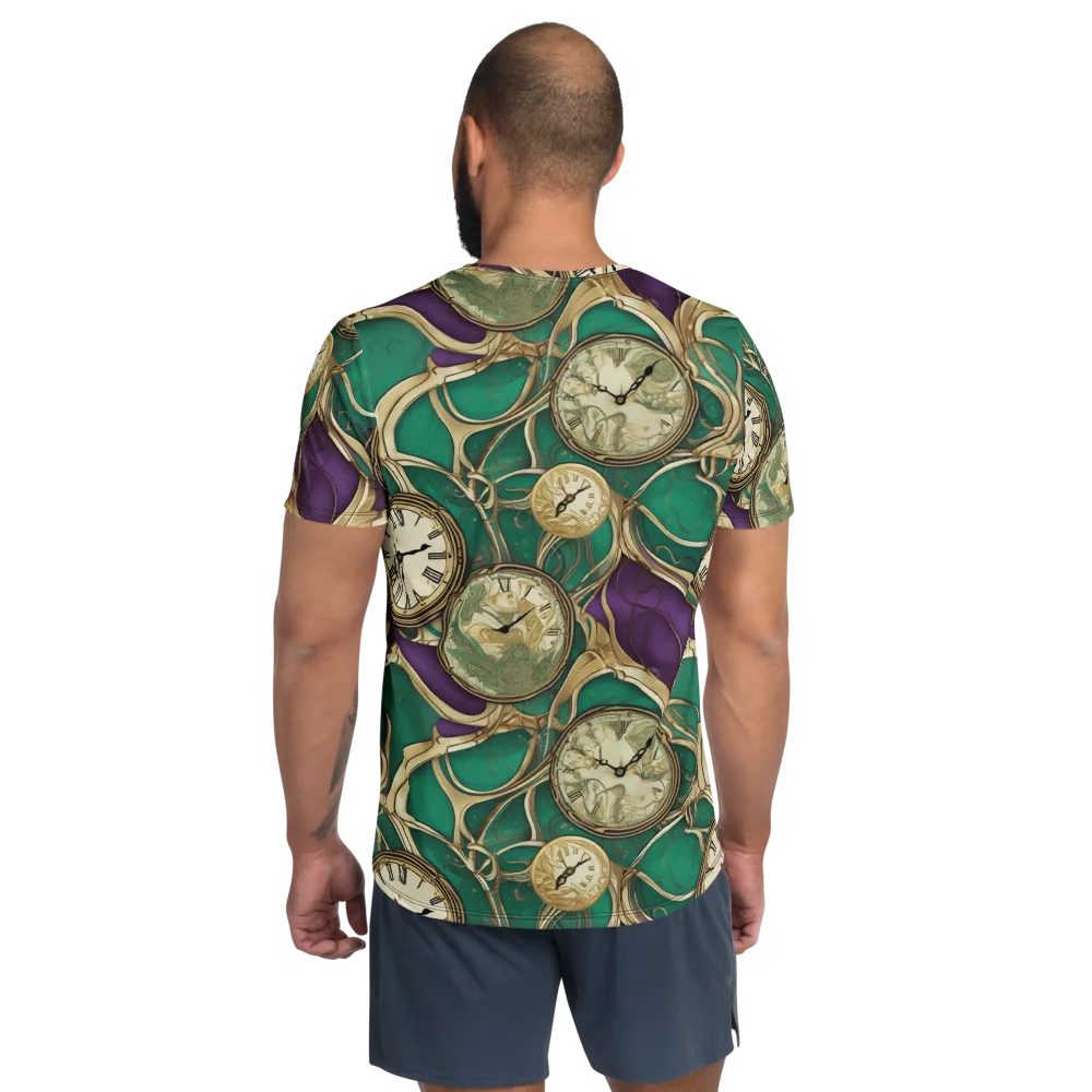 Horological Garden on Men's Athletic T-Shirt — Back