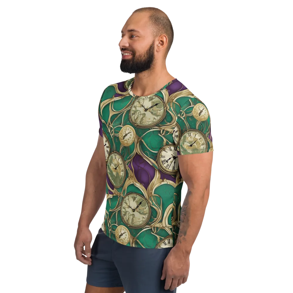Horological Garden on Men's Athletic T-Shirt — Left