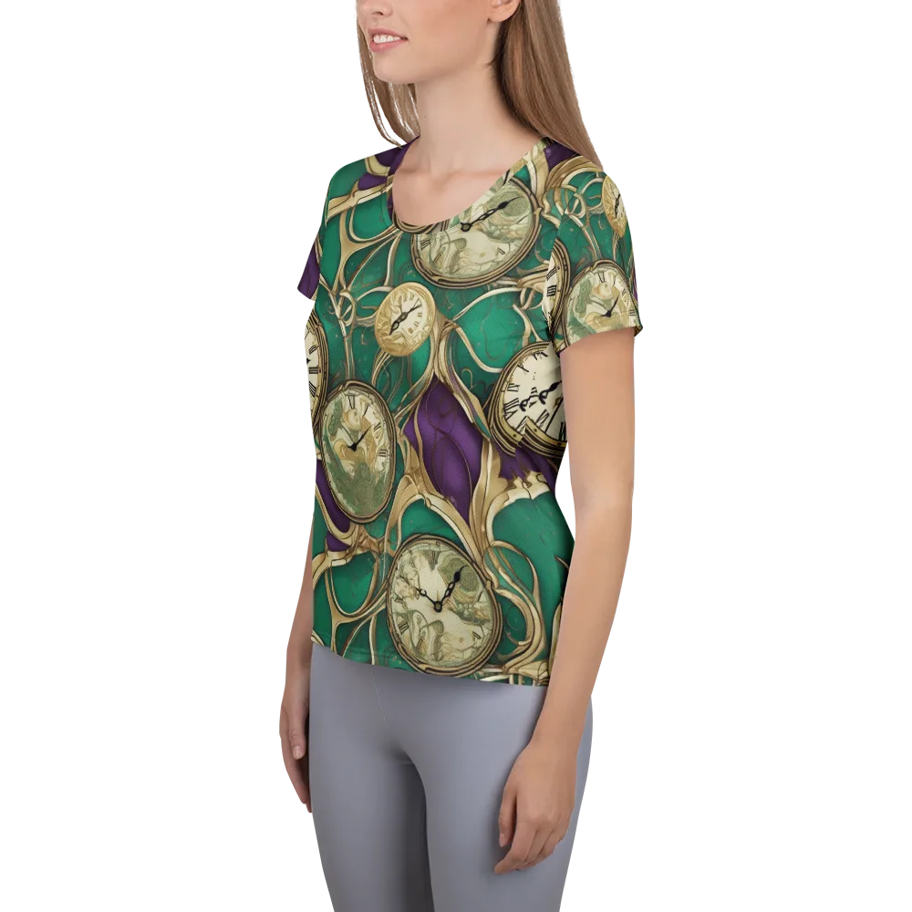 Horological Garden on Women's Athletic T-Shirt — Left