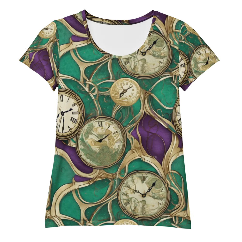 Horological Garden on Women's Athletic T-Shirt — Front