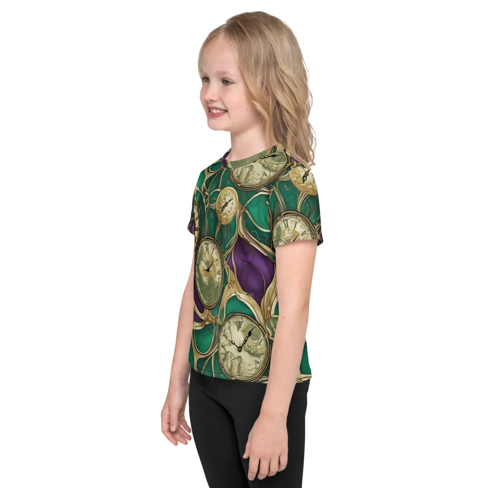 Horological Garden on Kids Crew Neck T-Shirt — Left