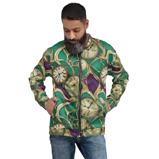 Horological Garden on a Bomber Jacket
