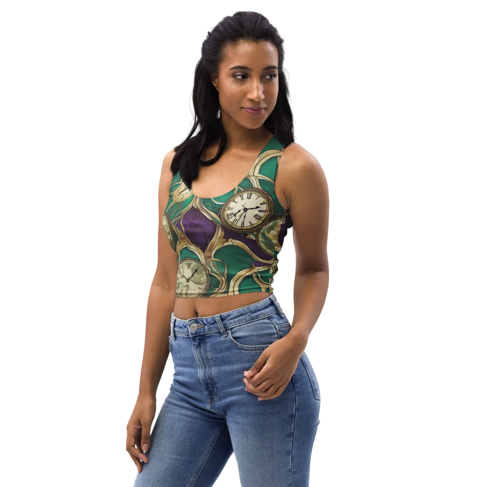 Horological Garden on Crop Top — Left Front