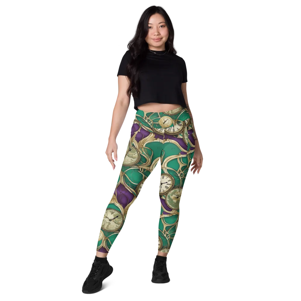 Horological Garden on Leggings with Pockets — Front