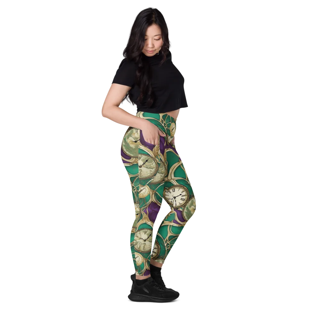 Horological Garden on Leggings with Pockets — Right