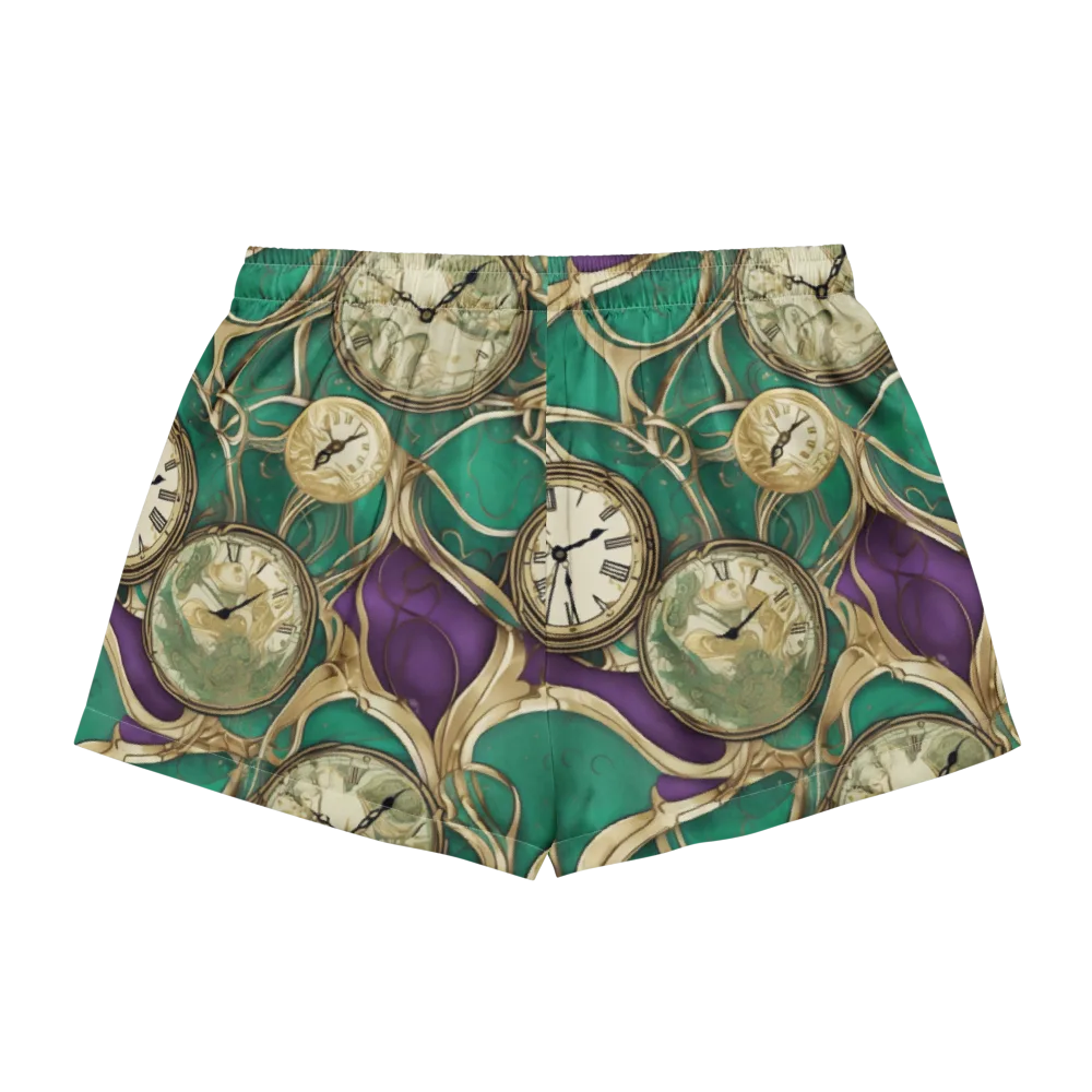 Horological Garden on Women's Pajama Shorts — Back