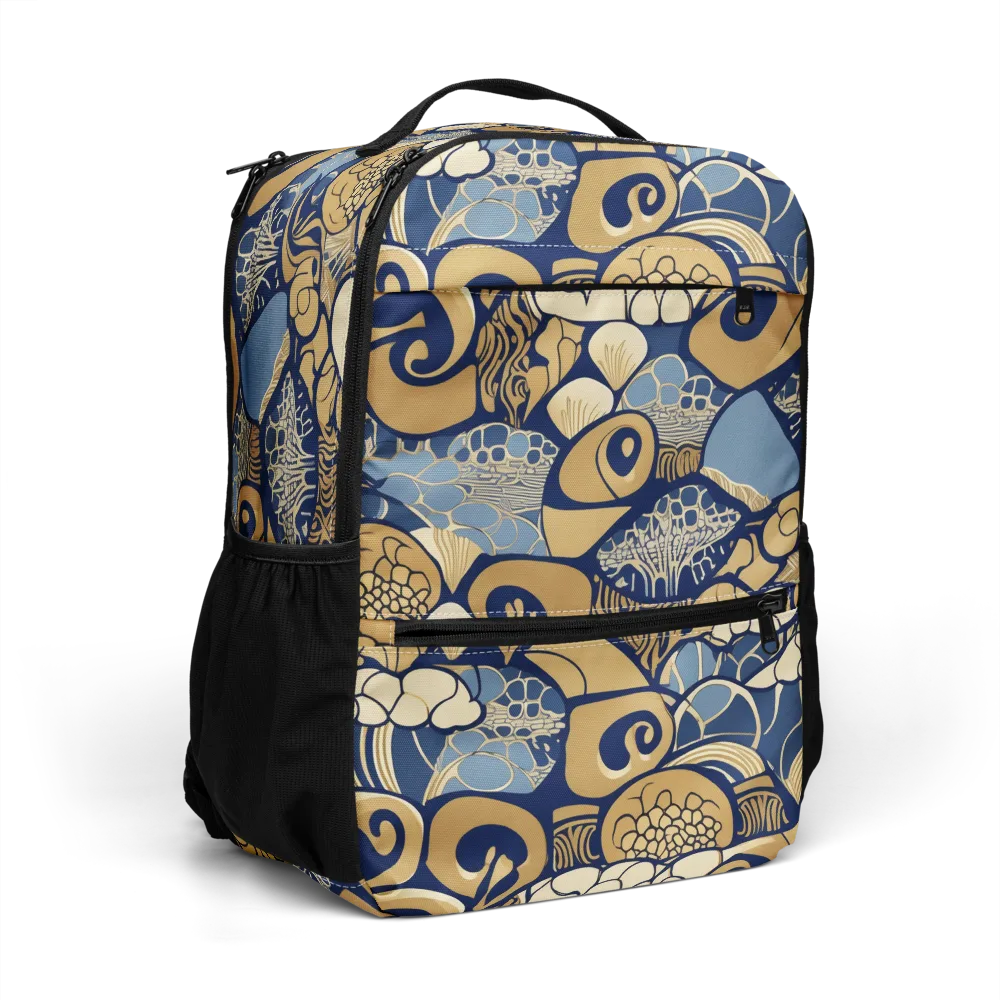 Art Nouveau Reef on Utility Backpack — Right Front
