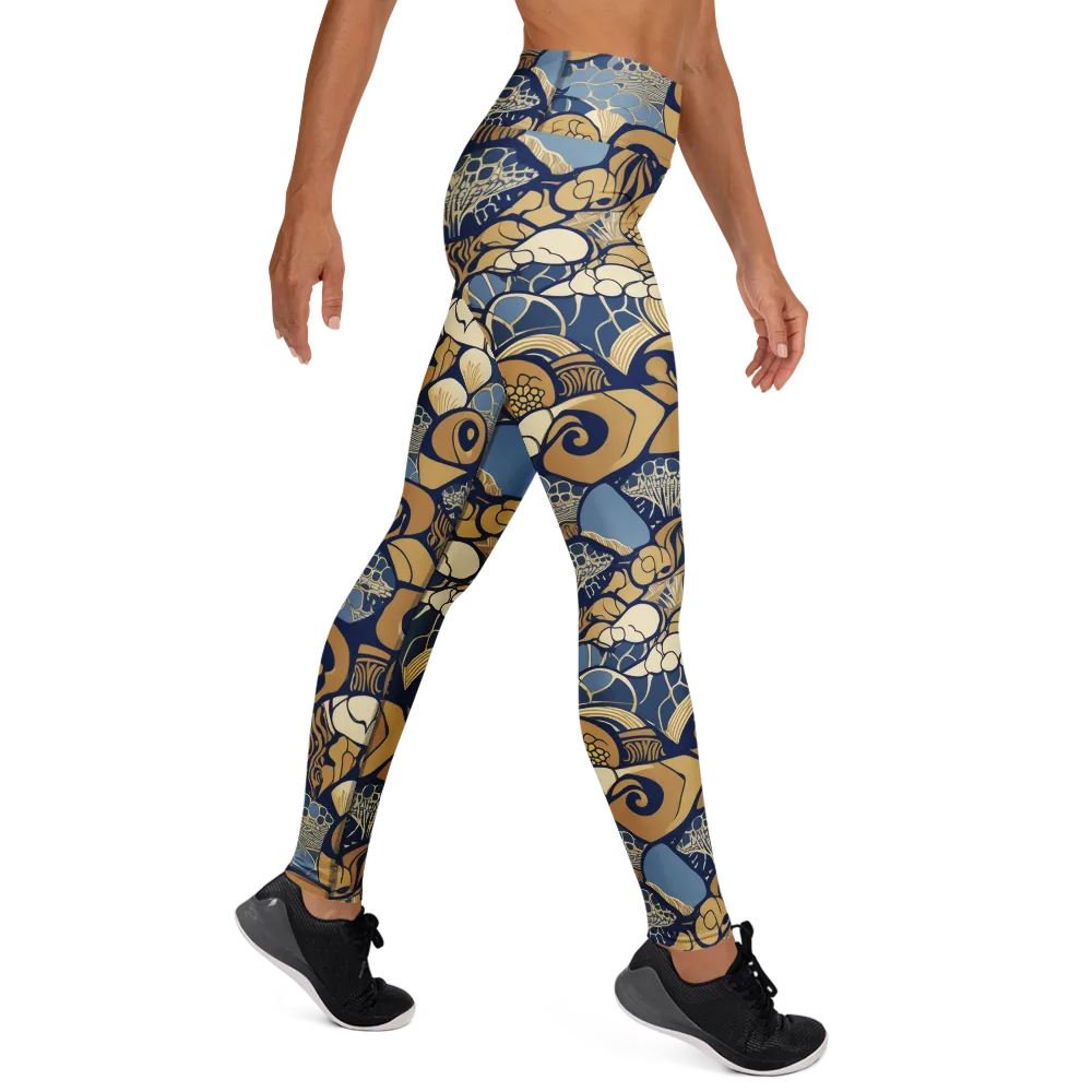 Art Nouveau Reef on Yoga Leggings — Right