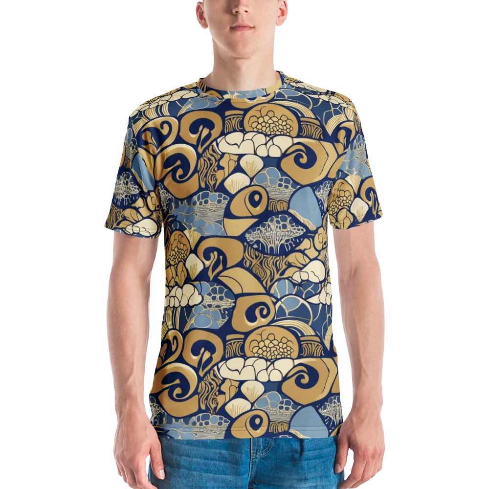 Art Nouveau Reef on Men's Crew Neck T-Shirt — Front