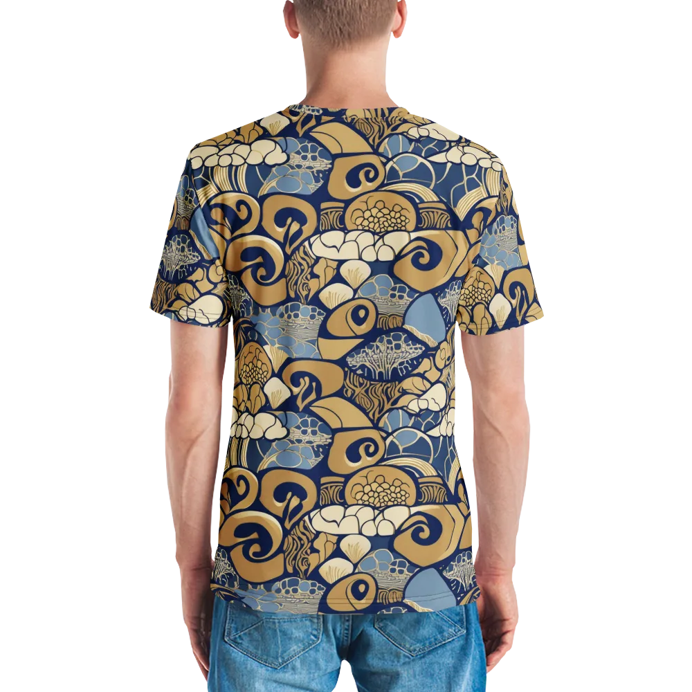 Art Nouveau Reef on Men's Crew Neck T-Shirt — Back