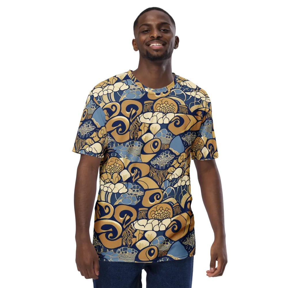 Art Nouveau Reef on Men's Crew Neck T-Shirt — Front