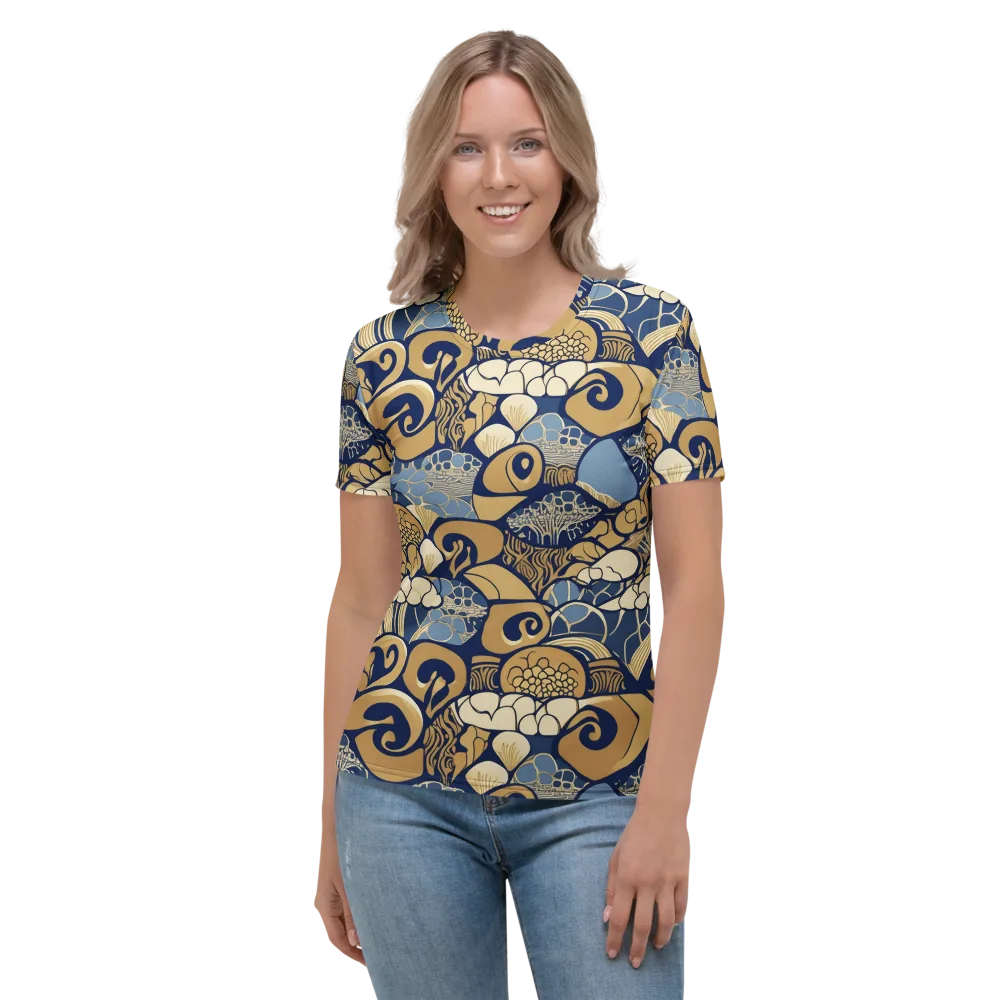 Art Nouveau Reef on Women's Crew Neck T-Shirt — Front