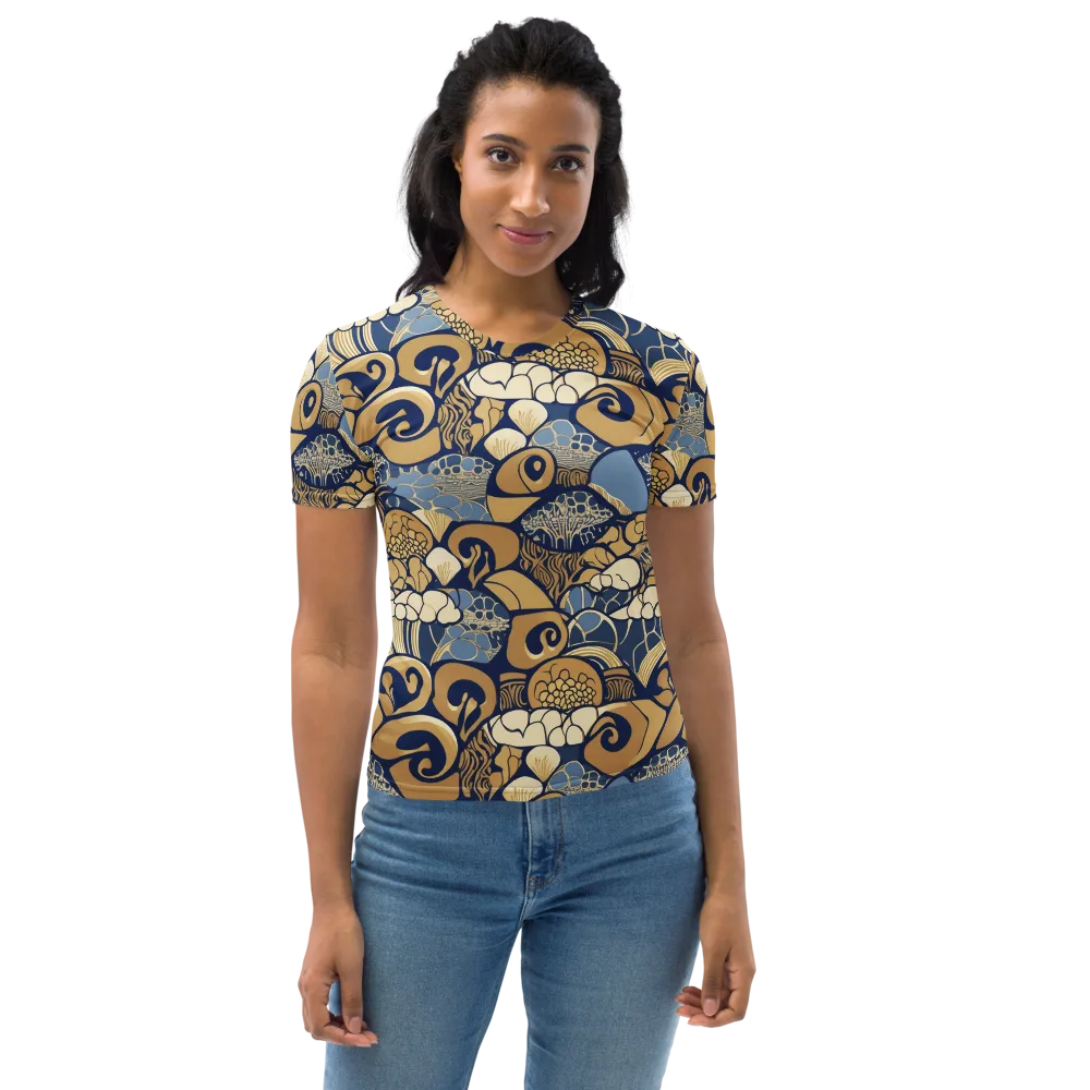 Art Nouveau Reef on Women's Crew Neck T-Shirt — Front