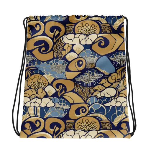 Art Nouveau Reef on a Drawstring Bag