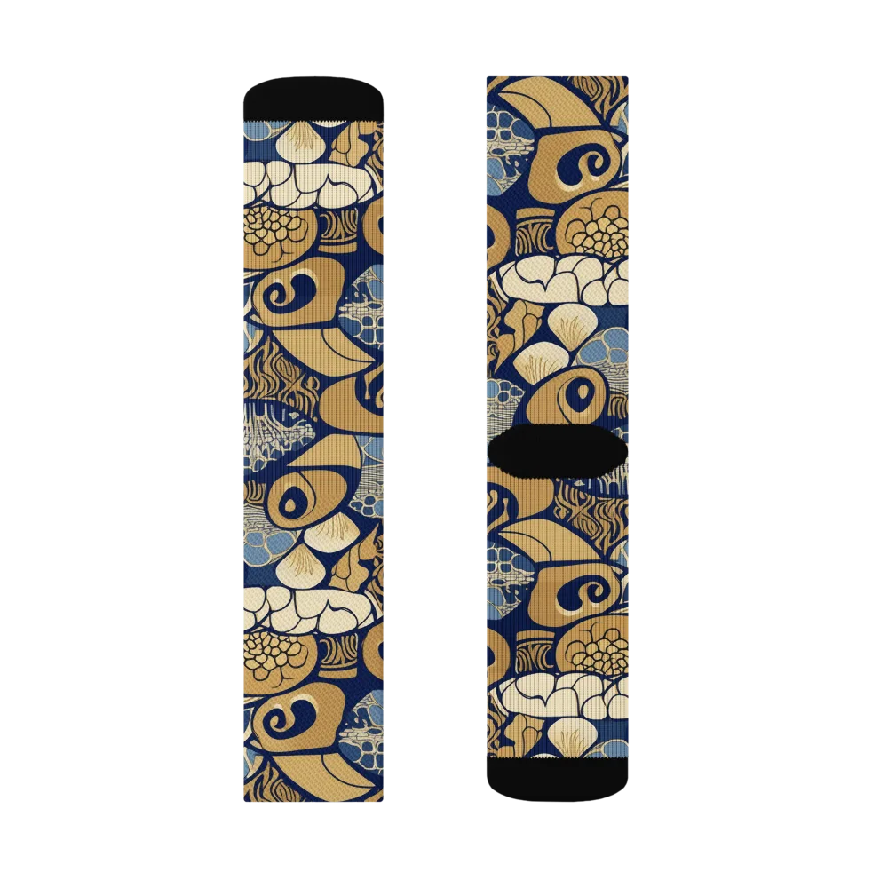 Art Nouveau Reef on Socks — Right Sock