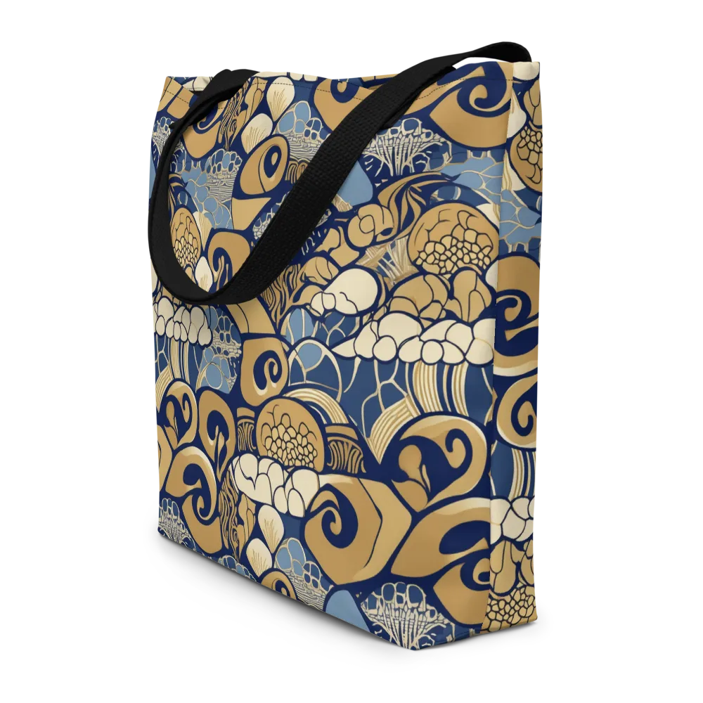 Art Nouveau Reef on Large Tote Bag W/ Pocket — Front