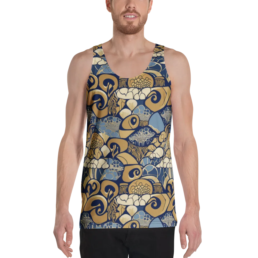 Art Nouveau Reef on Men's Tank Top — Front