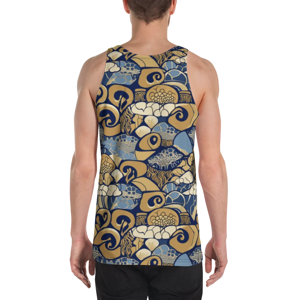 Art Nouveau Reef on Men's Tank Top — Back