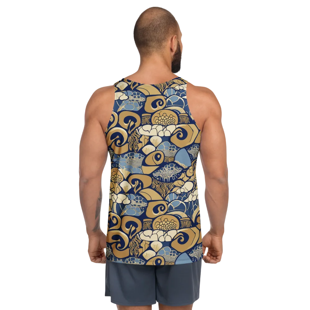 Art Nouveau Reef on Men's Tank Top — Back