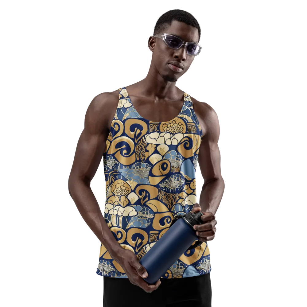 Art Nouveau Reef on Men's Tank Top — Front