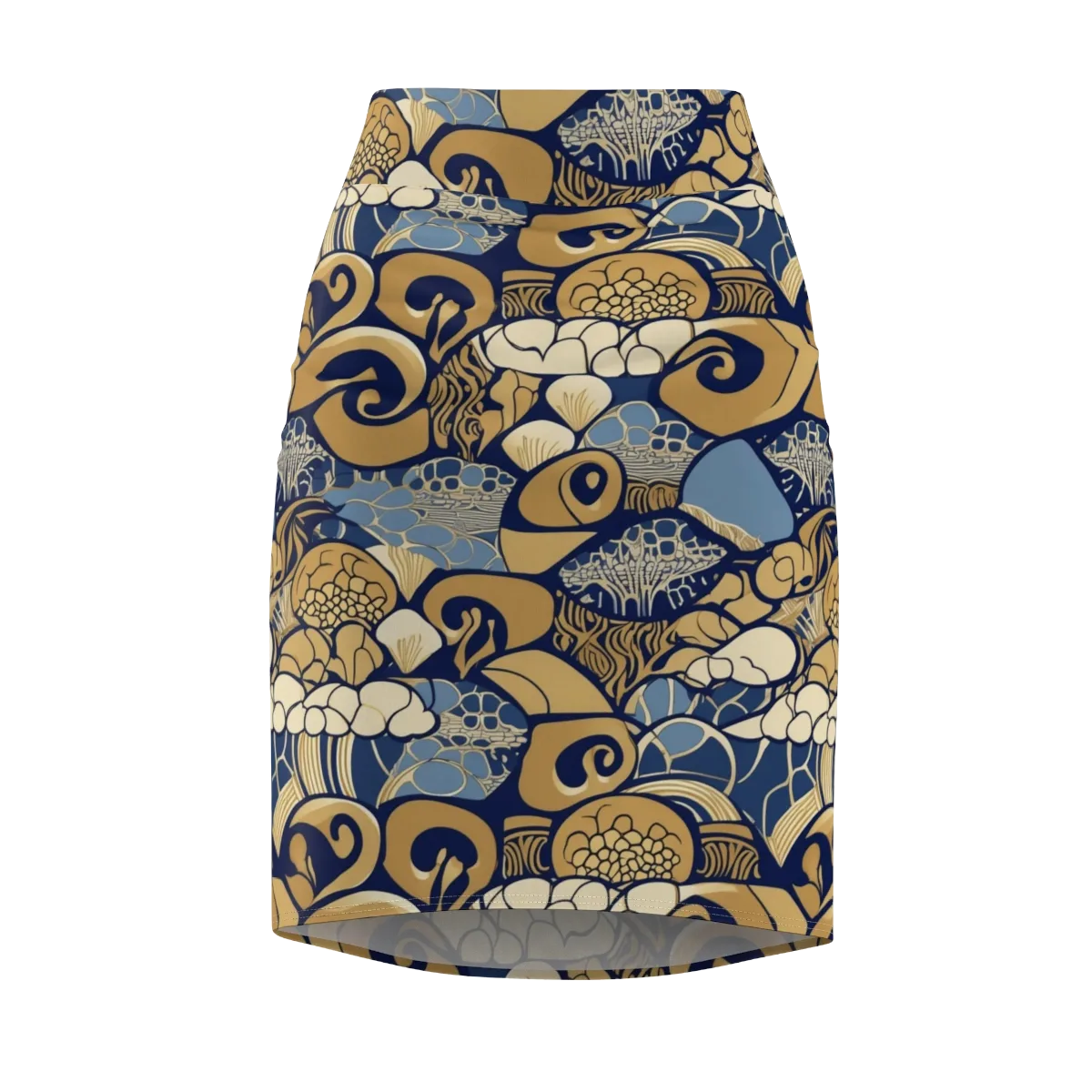 Art Nouveau Reef on Pencil Skirt — Front