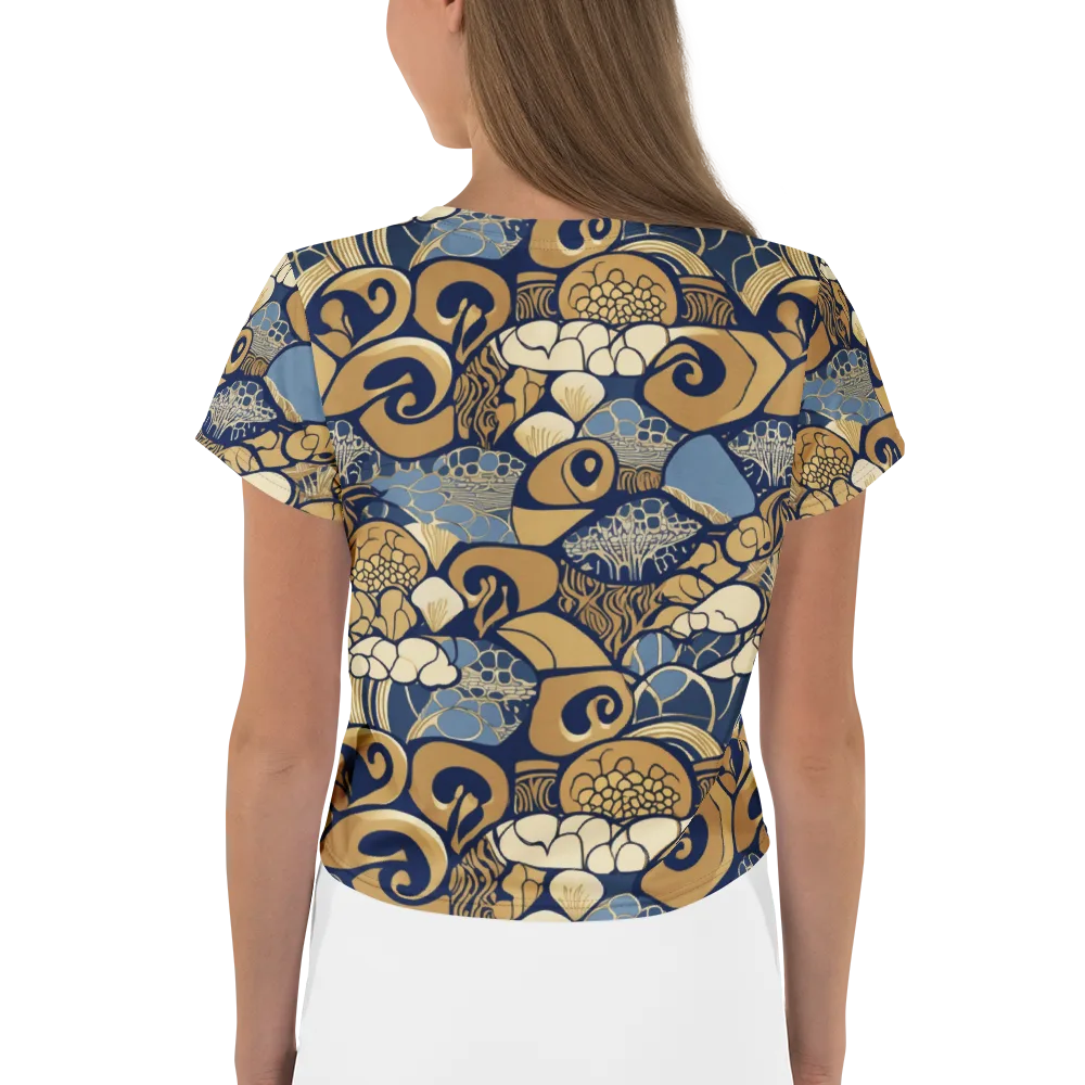 Art Nouveau Reef on Crop Tee — Back
