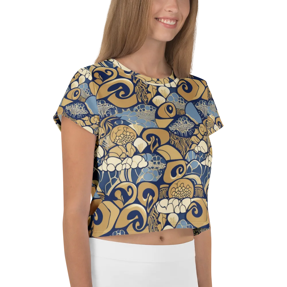 Art Nouveau Reef on Crop Tee — Right