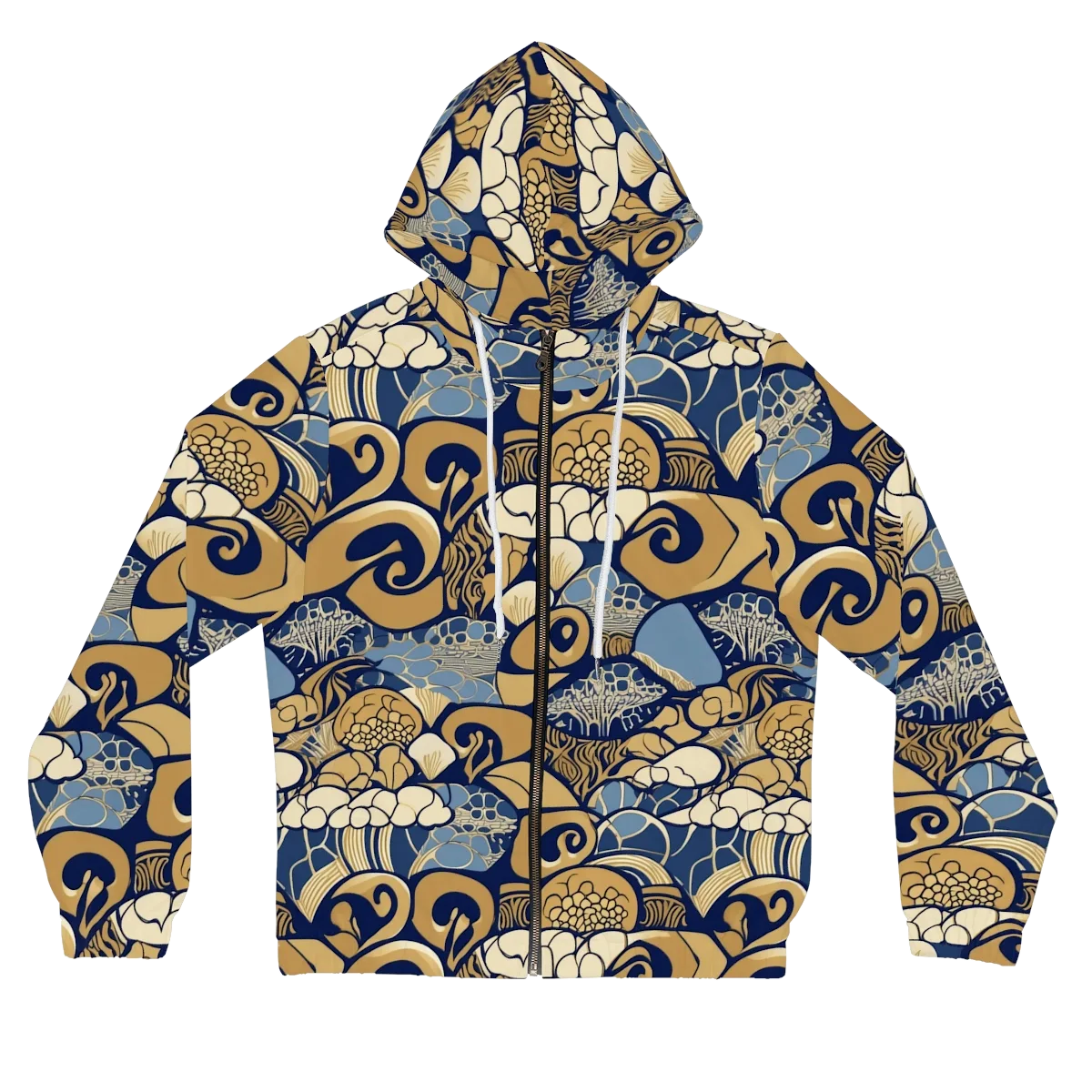 Art Nouveau Reef on Women's Full-Zip Hoodie — Front