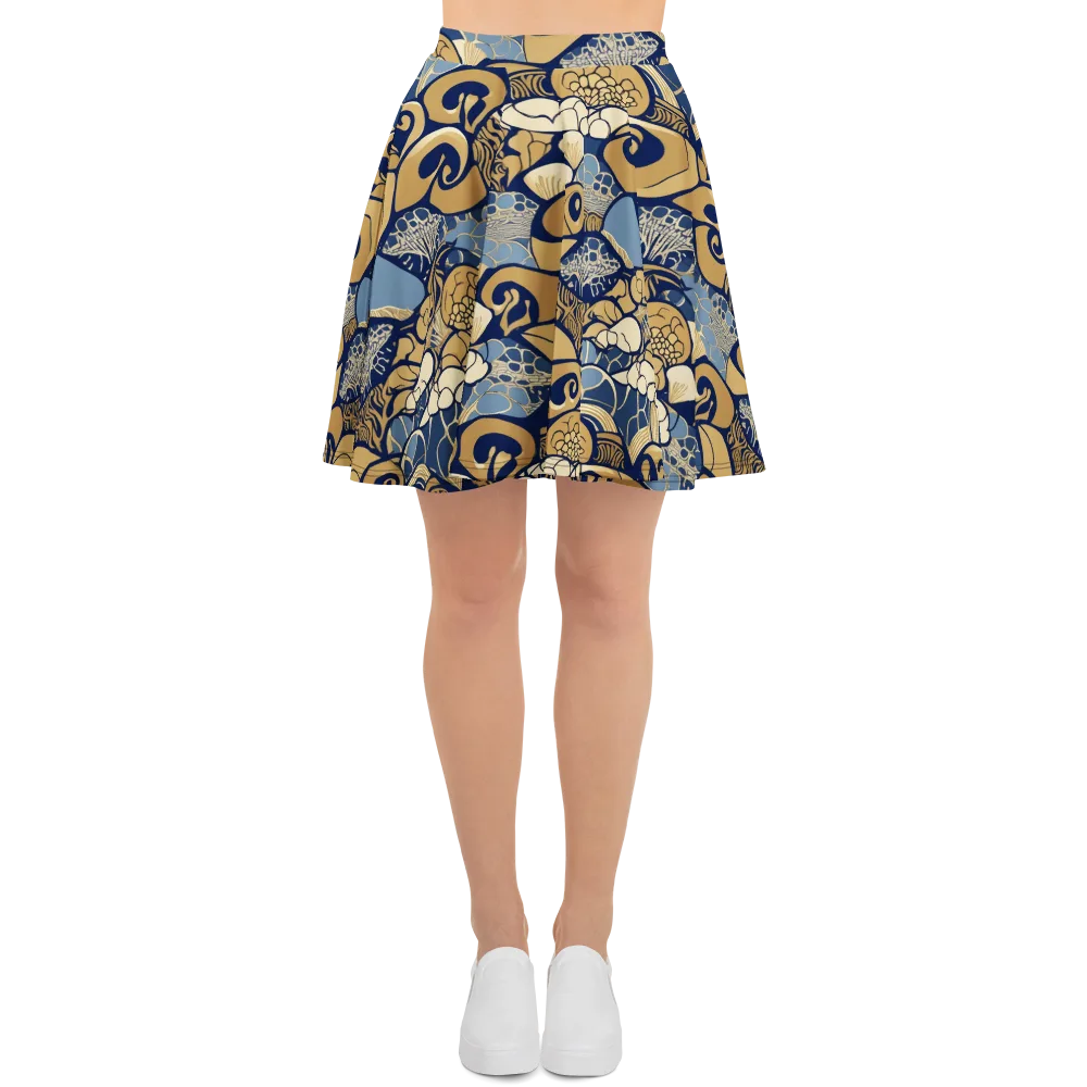 Art Nouveau Reef on Skater Skirt — Front