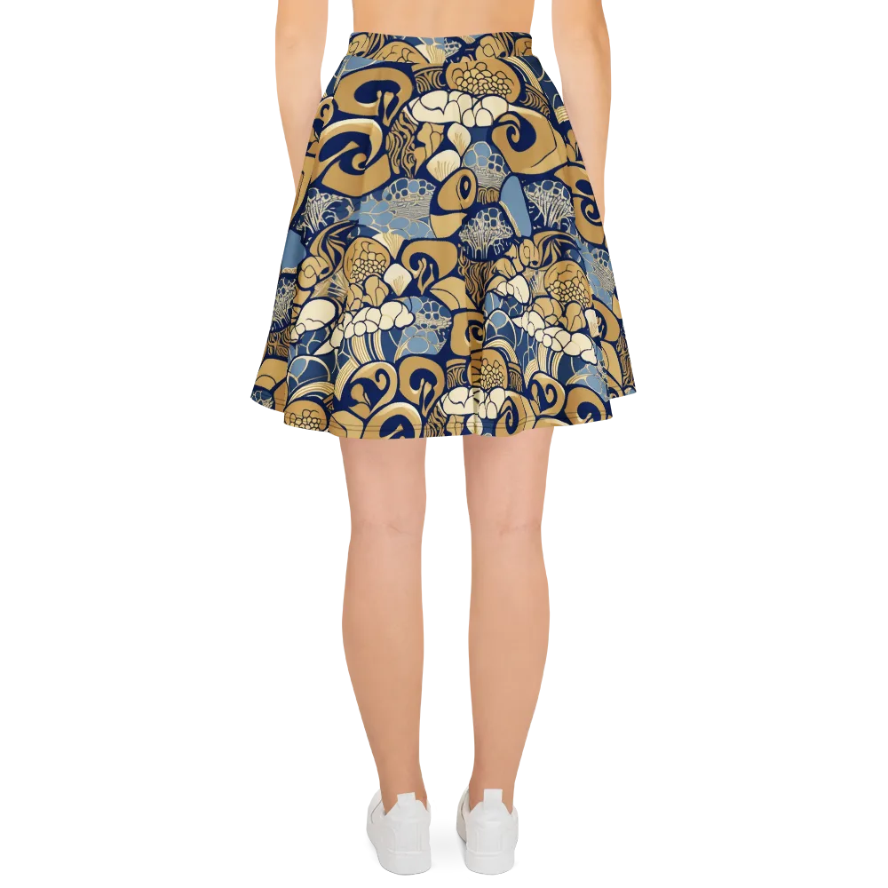 Art Nouveau Reef on Skater Skirt — Back