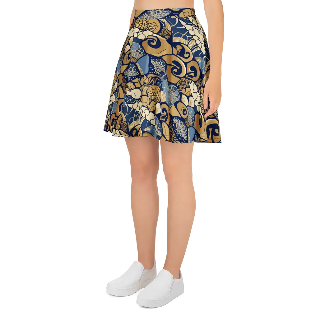 Art Nouveau Reef on Skater Skirt — Left