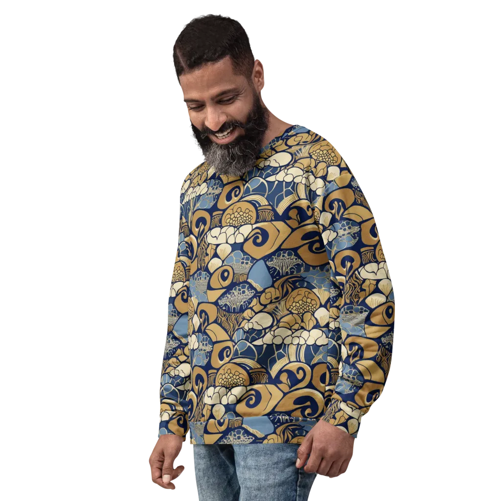 Art Nouveau Reef on Sweatshirt — Left Front