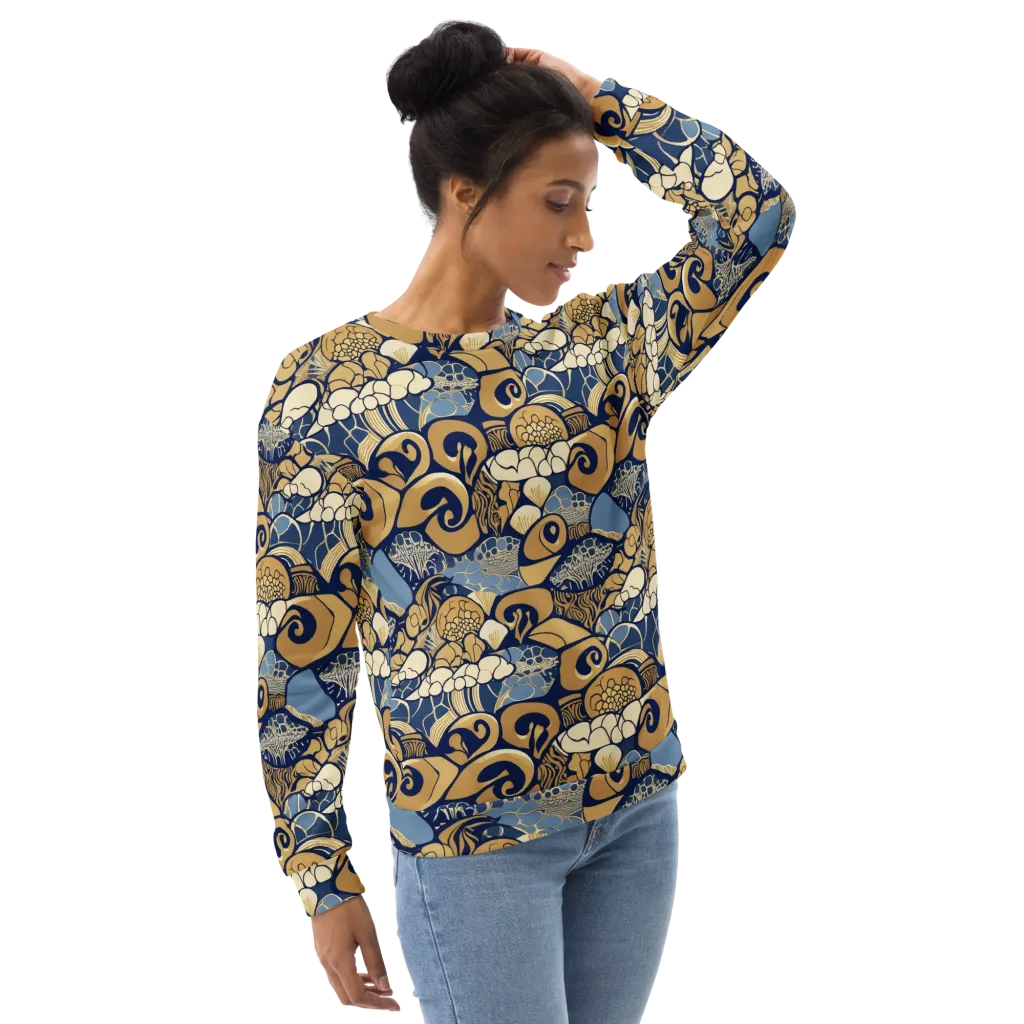 Art Nouveau Reef on Sweatshirt — Right Front