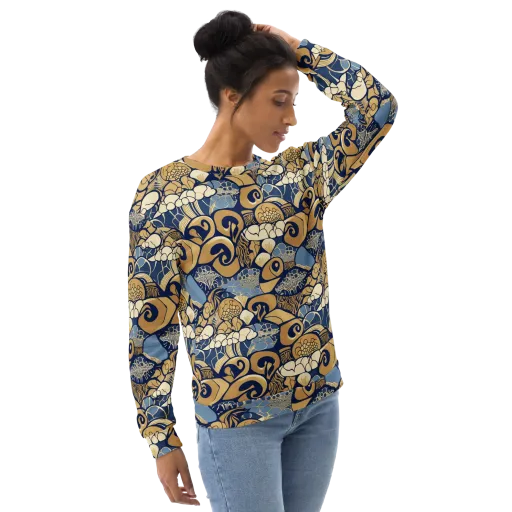 Art Nouveau Reef on a Sweatshirt