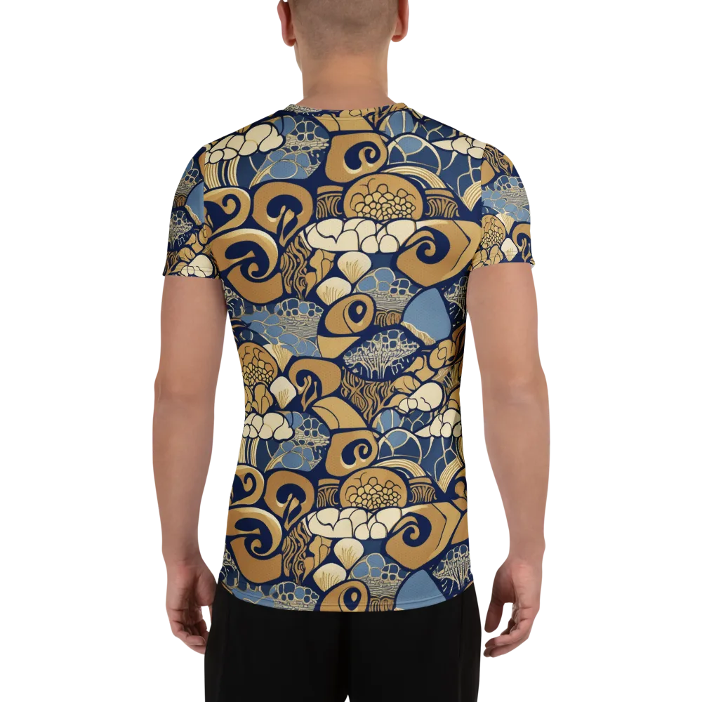 Art Nouveau Reef on Men's Athletic T-Shirt — Back