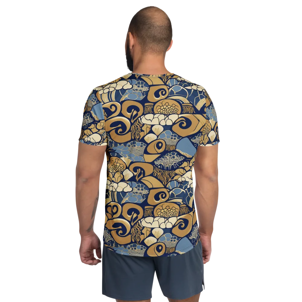 Art Nouveau Reef on Men's Athletic T-Shirt — Back