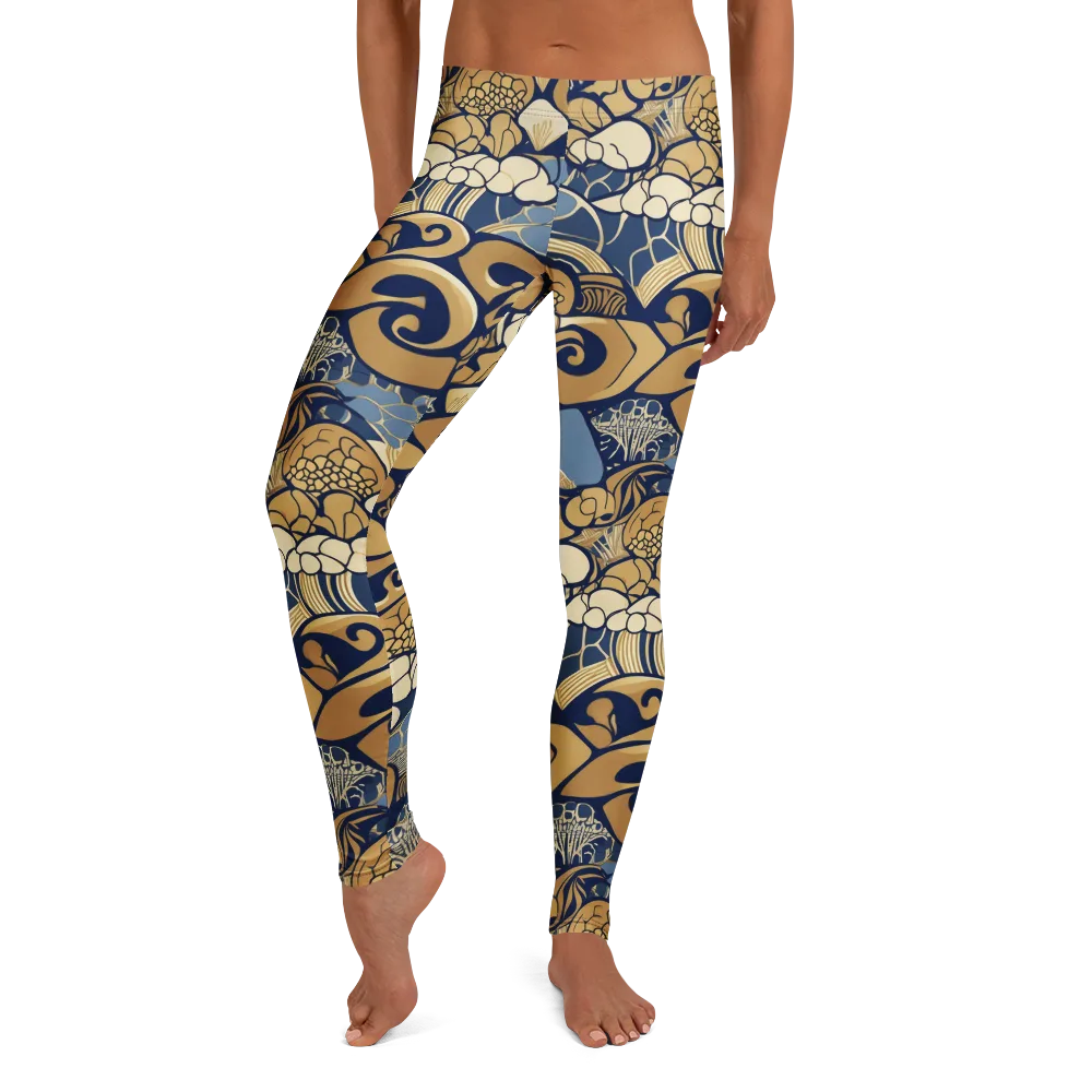 Art Nouveau Reef on Leggings — Front
